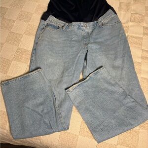 Maternity wide leg Light Blue Women's Jeans
